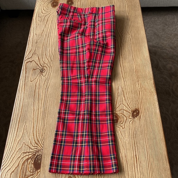 J.CREW Tartan Plaid Flare Kelsey Pant Sz 6 - Picture 8 of 10